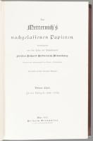 Aus Metternich's nachgelassenen papieren. 1-8. Bände Hrsg. von dem sohne des staatskanzlers für...