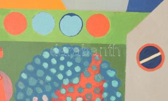 William (Vilmos) Kuchler (1934-2025): Én, 1970 körül. Akril, vászon, jelezve jobbra középen: Kuchler...