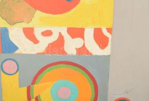 William (Vilmos) Kuchler (1934-2025): Én, 1970 körül. Akril, vászon, jelezve jobbra középen: Kuchler...