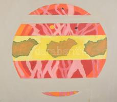 William (Vilmos) Kuchler (1934-2025): Én, 1970 körül. Akril, vászon, jelezve jobbra középen: Kuchler...