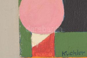 William (Vilmos) Kuchler (1934-2025): Én, 1970 körül. Akril, vászon, jelezve jobbra középen: Kuchler...