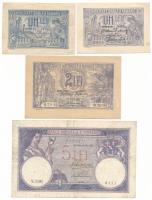 Románia 1915-1920. 1L (2x) + 2L + 1928. 5L T:F közte szép papír
Romania 1915-1920. 1 Leu (2x) + 2 L...