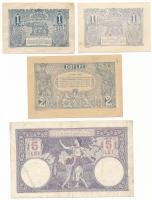 Románia 1915-1920. 1L (2x) + 2L + 1928. 5L T:F közte szép papír
Romania 1915-1920. 1 Leu (2x) + 2 L...