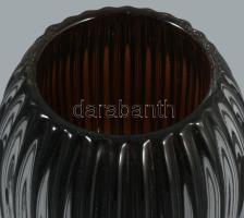 Design üveg váza, többrétegű, formába öntött kristály, hibátlan 13,5 cm