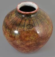 Borsódy Ágnes (1936-). váza. Mázas kerámia, jelzett, hibátlan 18 cm