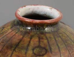 Borsódy Ágnes (1936-). váza. Mázas kerámia, jelzett, hibátlan 18 cm