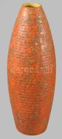 Tófej váza. Mázas kerámia, jelzett, hibátlan 30 cm