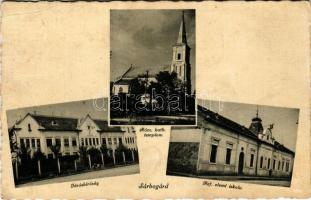 Sárbogárd, járásbíróság, református elemi iskola, római katolikus templom (Rb)