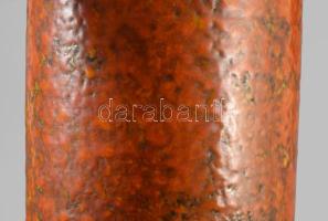 Pesthidegkúti váza. Mázas kerámia, jelzett, hibátlan 30 cm