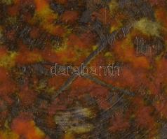 Pesthidegkúti váza. Mázas kerámia, jelzett, hibátlan 30 cm