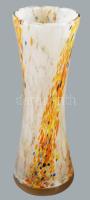 Muranoi hutaüveg váza, anyagában színezett, hibátlan 25 cm