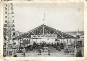 Budapest, Ganz és Társa Villamossági Gép-, Vagon- és Hajógyár Rt. kiállítási standja, reklám. Hornyánszky V. r.t. (EB)