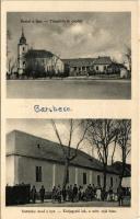 1940 Barsbese, Besse, Besa; Kostol a fara, Notársky úrad a byt / Templom és paplak, Körjegyzői lak, szövetkezet háza, kerékpár / church, rectory, notary, cooperative shop, bicycle