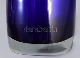 Duplafalú modern német váza. Anyagában színezett formába öntött. hibátlan 22 cm