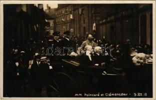 Poincaré et Georges Clemenceau. photo
