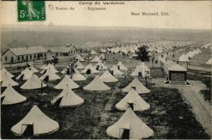 Camp du Valdahon, Tentes du Régiment. Mme Meynard, Edit. / WWI French military postcard, tents