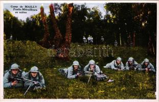 Mailly, Camp, Fusils-Mitrailleurs en action / WWI French military postcard
