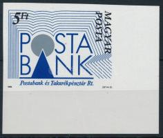 1989 Postabank ívsarki vágott bélyeg