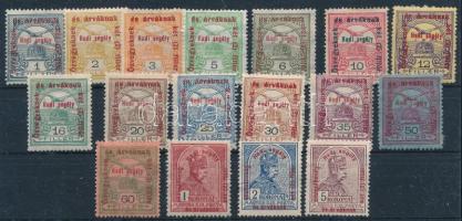 1915 Hadisegély (II.) sor 17 érték (207a nélkül)