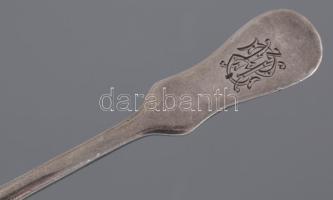 Ezüst (Ag) teás kanalak 6 db, klf jelzésekkel 86 g