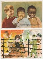 17 db MODERN reklám és propaganda képeslap: úttörők, Vietnam, Szovjetunió stb. / 17 modern advertise...