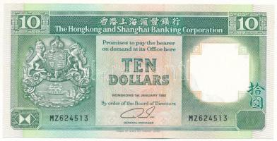 Hongkong 1992. 10$ T:UNC Hong Kong 1992. 10 Dollars C:UNC Krause P#191