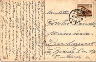 Üdvözlet a Mikulástól / Saint Nicholas greeting art postcard (fa)