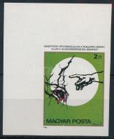 1985 A nukleáris háború ellen ívsarki vágott bélyeg