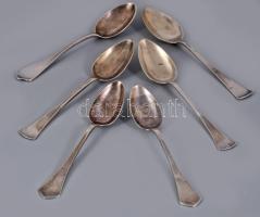 Ezüst (Ag) kanál 5db, klf jelzésekkel 14 cm, 163 g