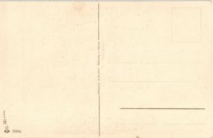 Üdvözlet a Mikulástól / Saint Nicholas greeting art postcard. litho