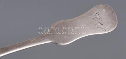 Ezüst (Ag) kanál 6 db, klf jelzésekkel 14 cm, 148 g