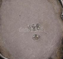 Ezüst (Ag) fonott karlánc és nyaklánc karneollal ékítve 925-ös ezüst, jelzett. 20 cm, 42 cm br: 116g