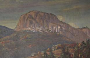 Barabás Márton, Márkusfalvi (1893-1974): Gyilkos-tó (Erdély). Olaj, vászon, jelzett. Dekoratív, sérü...