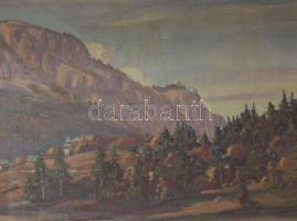 Barabás Márton, Márkusfalvi (1893-1974): Gyilkos-tó (Erdély). Olaj, vászon, jelzett. Dekoratív, sérü...