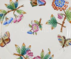 2 db Herendi Viktória mintás süteményes tányér. Kézzel festett, jelzett hibátlan d: 15,5 cm