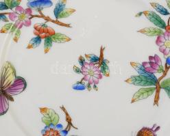 2 db Herendi Viktória mintás süteményes tányér. Kézzel festett, jelzett hibátlan d: 15,5 cm