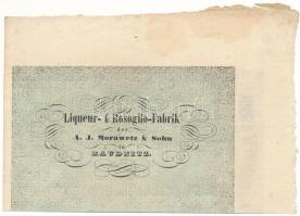 1849. 10Kr "A. J. Morawetz &amp; Sohn" merített papír, kézzel kivágva, ívszéllel, hajt...
