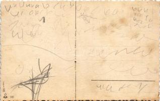 Üdvözlet a Mikulástól / Saint Nicholas greeting art postcard (fl)