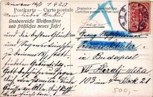 1920 Gnadenreiche Weihnachten und fröhliches neues Jahr! / Karácsonyi üdvözlet Mikulással / Christma...