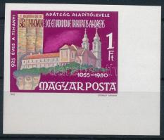 1980 Tihanyi Apátság ívsarki vágott bélyeg