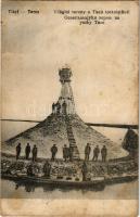 1915 Titel, Világítótorony a Tisza-Duna saroknál (torkolatánál). Szuboticski Szimó kiadása / lighthouse (Rb)
