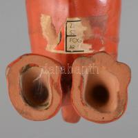 Lohr Pálma (1940-1993): Oroszlán. Mázas kerámia, kis kopással, jelzett, 18x13 cm