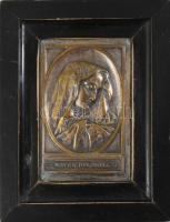 Antik ezüstözött fali szentkép, 10,5x7 cm