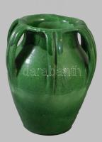 Steig Szekszárd sokfüles váza, jelzett, mázhibákkal, m: 18 cm