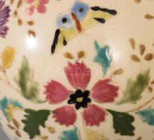 19. sz. vége, Zsolnay pillangó mintás boroskancsó, számozott, m: 22 cm