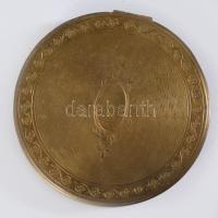 Szecessziós réz pudrié, d: 6,5 cm