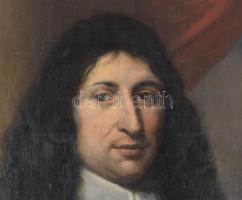 Flamand festő, XVII. sz. második fele: Nemes úr portréja. Olaj, vászon. Jelzés nélkül. Restaurált, d...