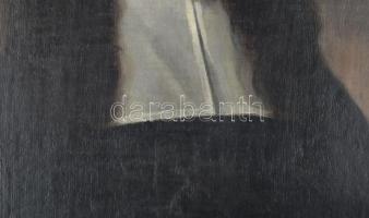 Flamand festő, XVII. sz. második fele: Nemes úr portréja. Olaj, vászon. Jelzés nélkül. Restaurált, d...