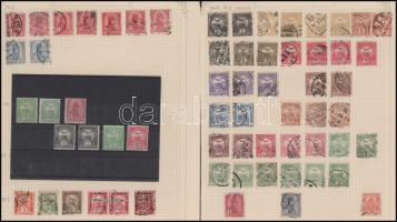 Turul bélyegek 4 db albumlapon és 1 stecklapon régi gyűjtésből, közte szép színárnyalatok, olvasható...