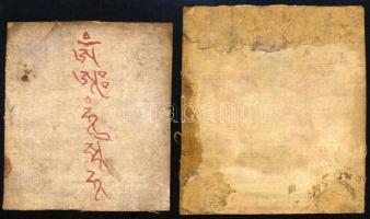 Tibeti Buddha Tsakli Kézzel festett, XIX. sz. 6,5x8 cm